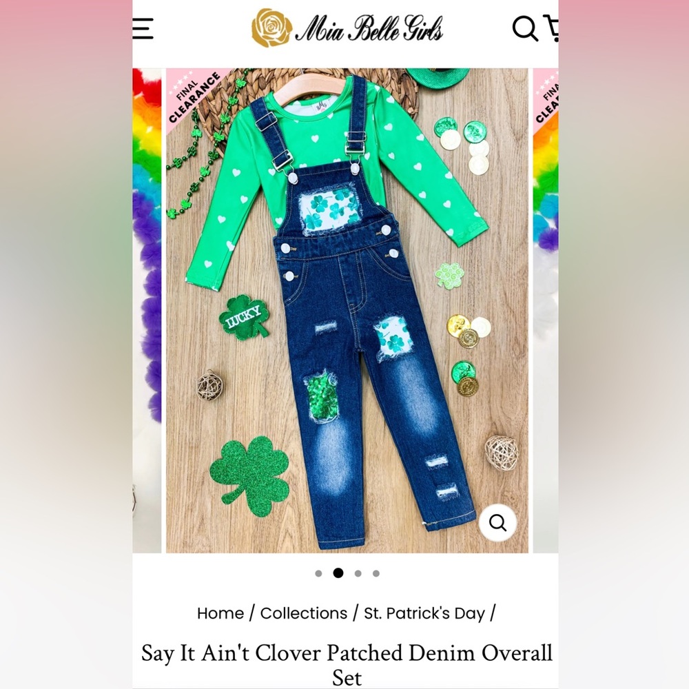 Girls St. Patricks Outfit Size 10Y